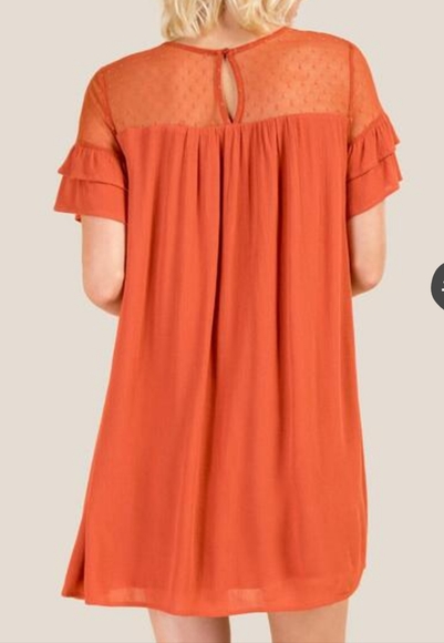 Francesca Brinley Lace/Cloth Shift Dress (M) - Picture 2 of 12